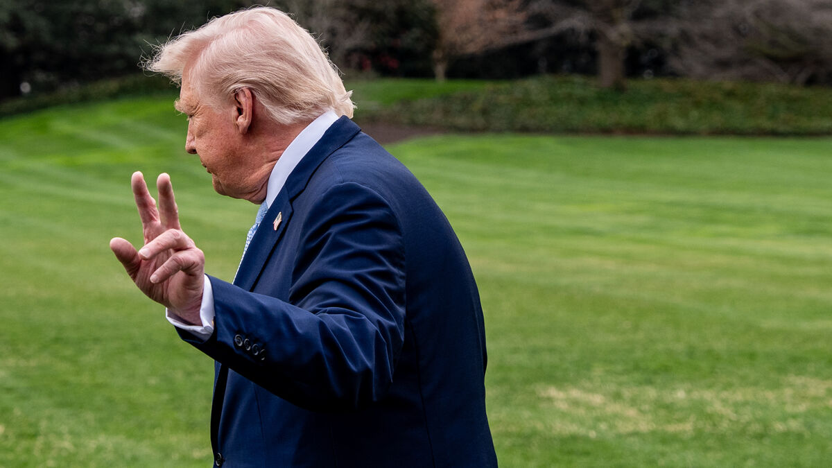 Trump refrains from attacks after