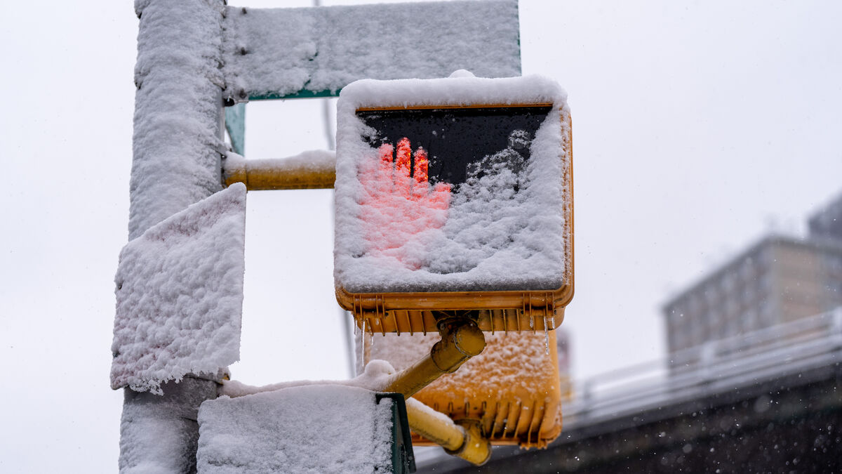 Snowstorm in the USA -