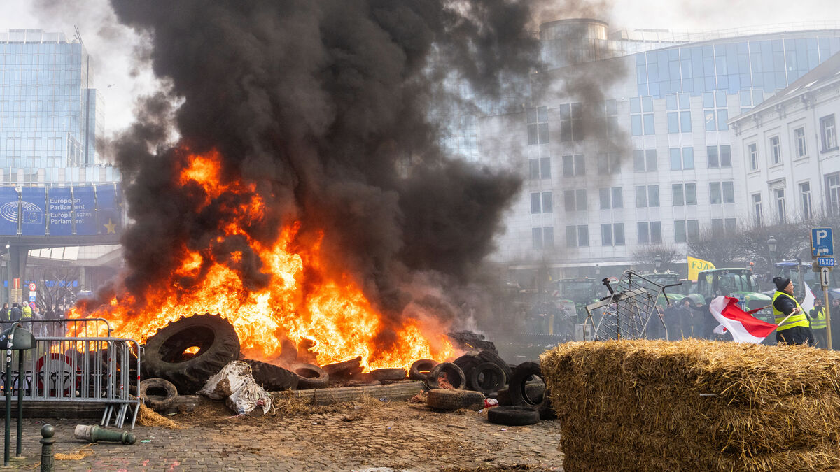 Farmers' protest in Brussels –