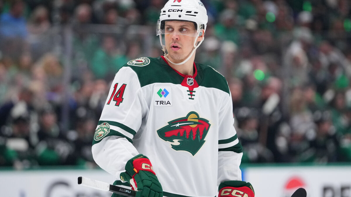 Joel Eriksson Ek back on ice after injury, looked good
