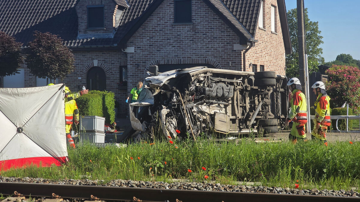 School bus hit by train