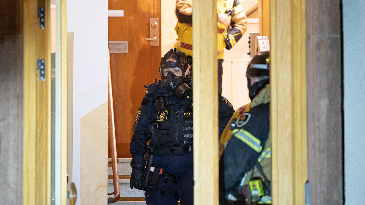 Ammonia found in stairwell in
