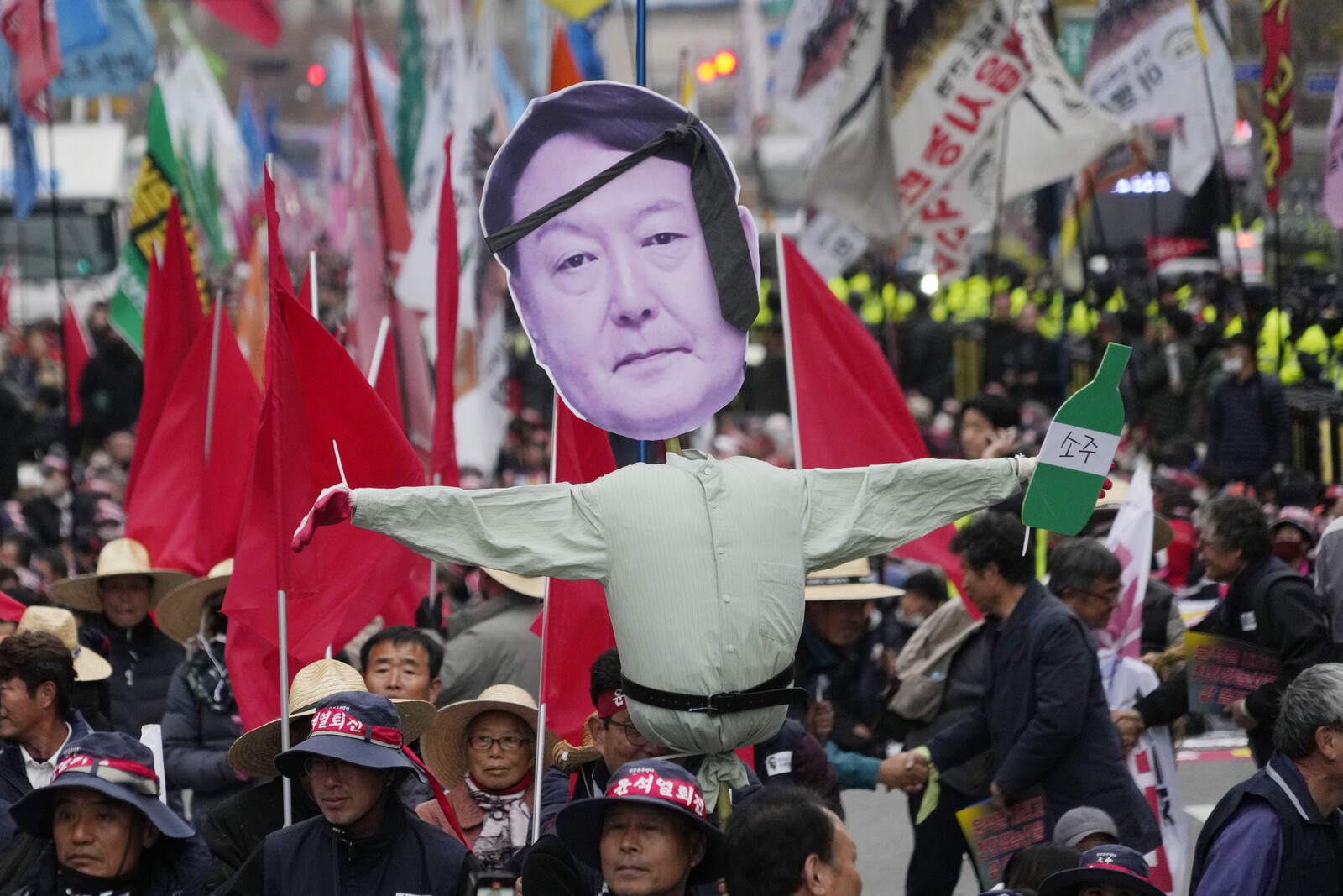 Protests in Seoul – President