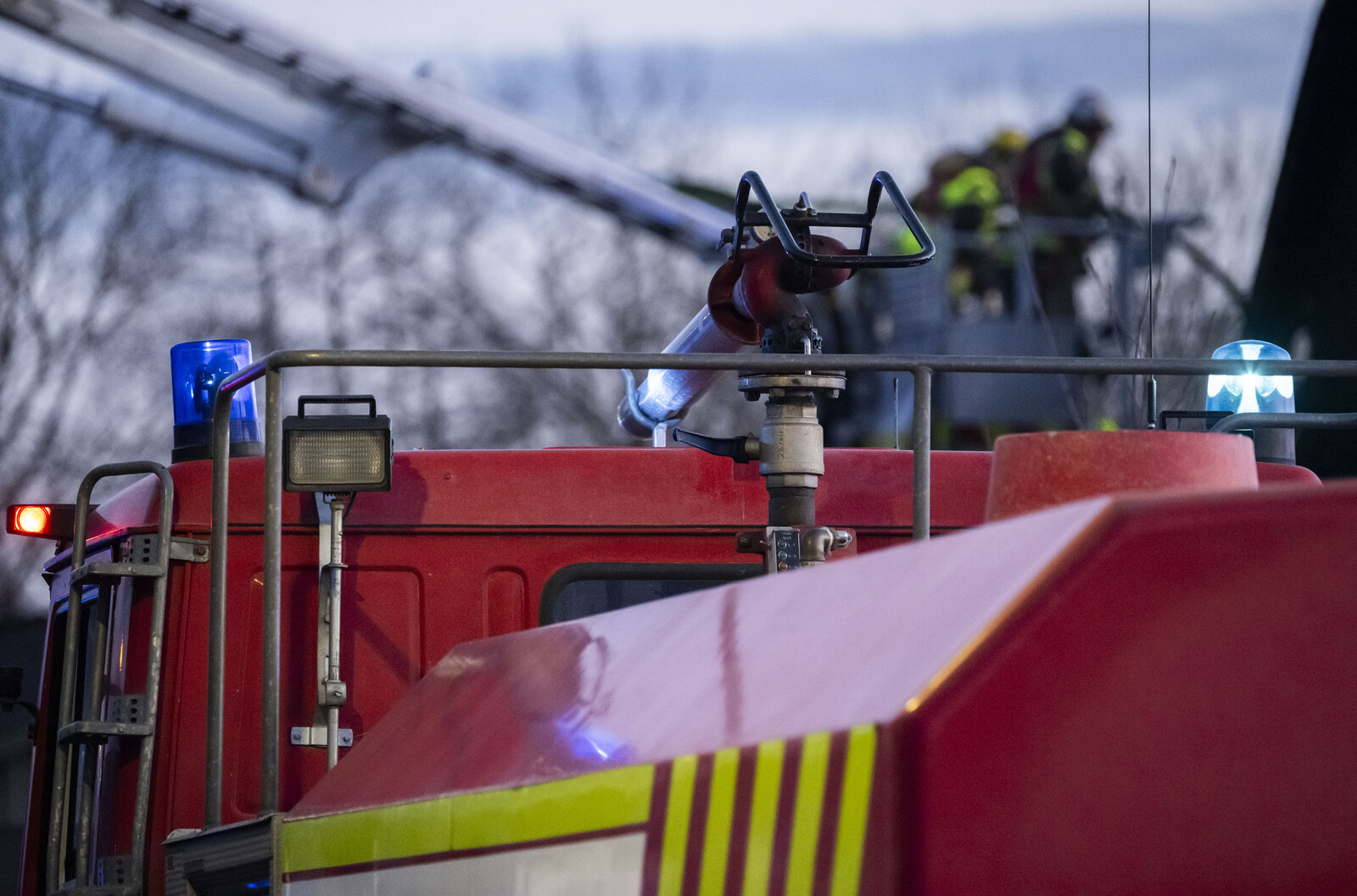 Scrap Heap Fire in Halmstad Causes Heavy Smoke