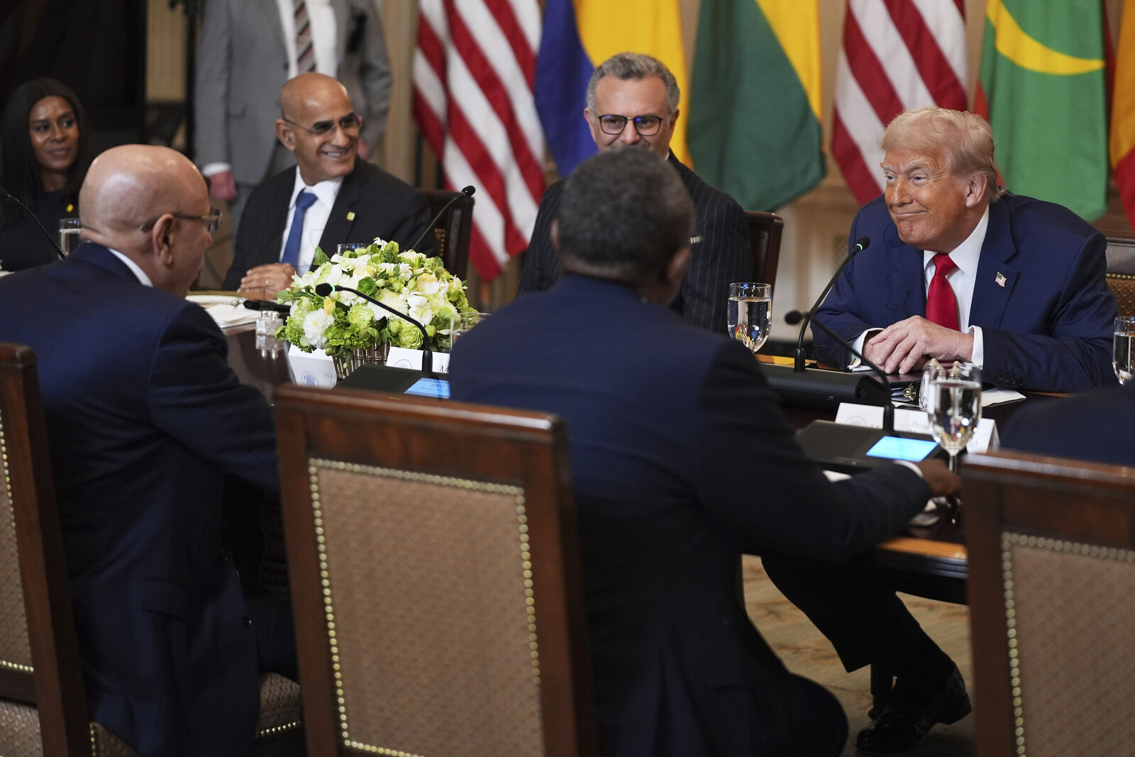 Trump Commends Liberian President's English