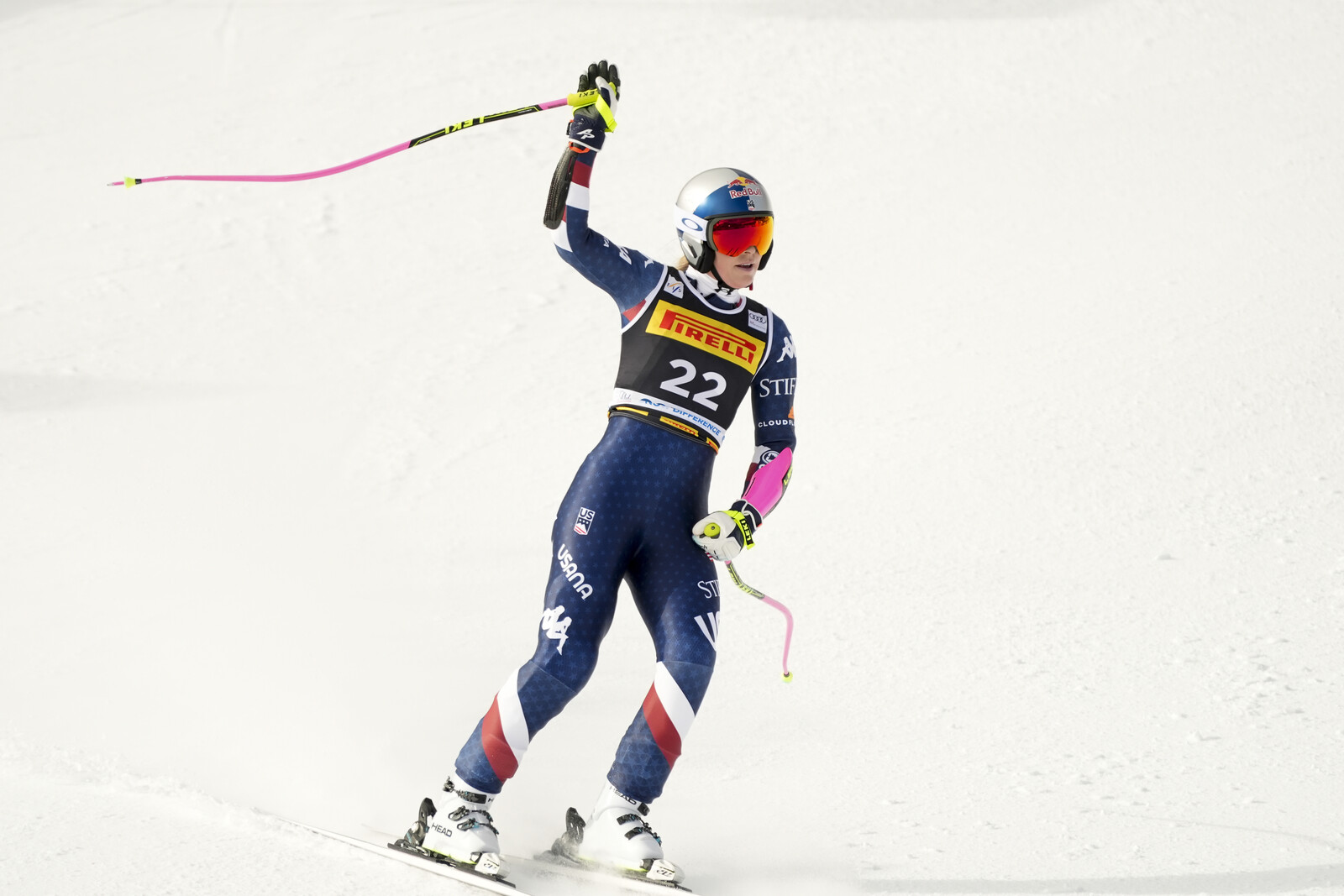 Vonn crashed in the Olympic Games slope