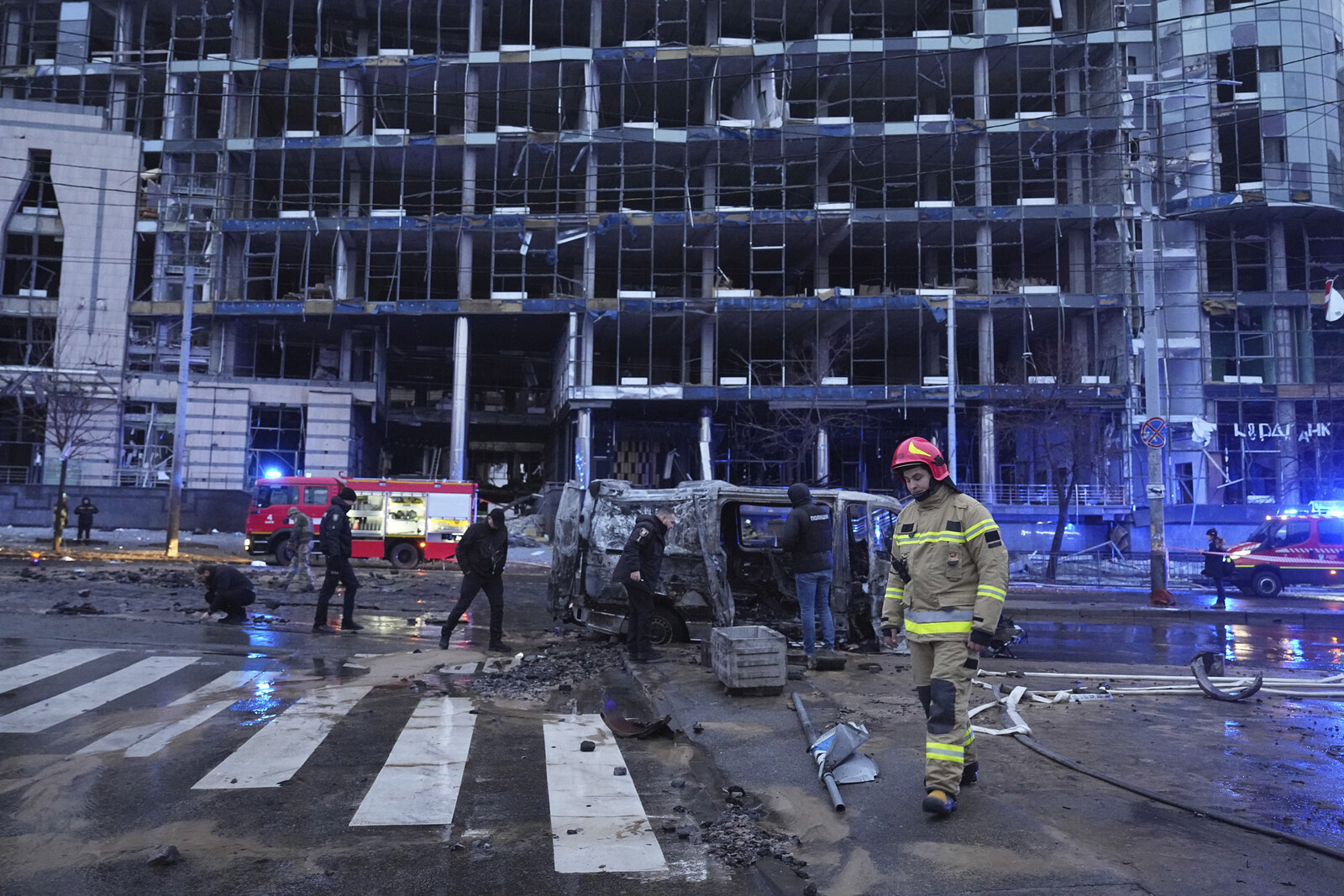 Multiple killed in attack on intersection in Kyiv