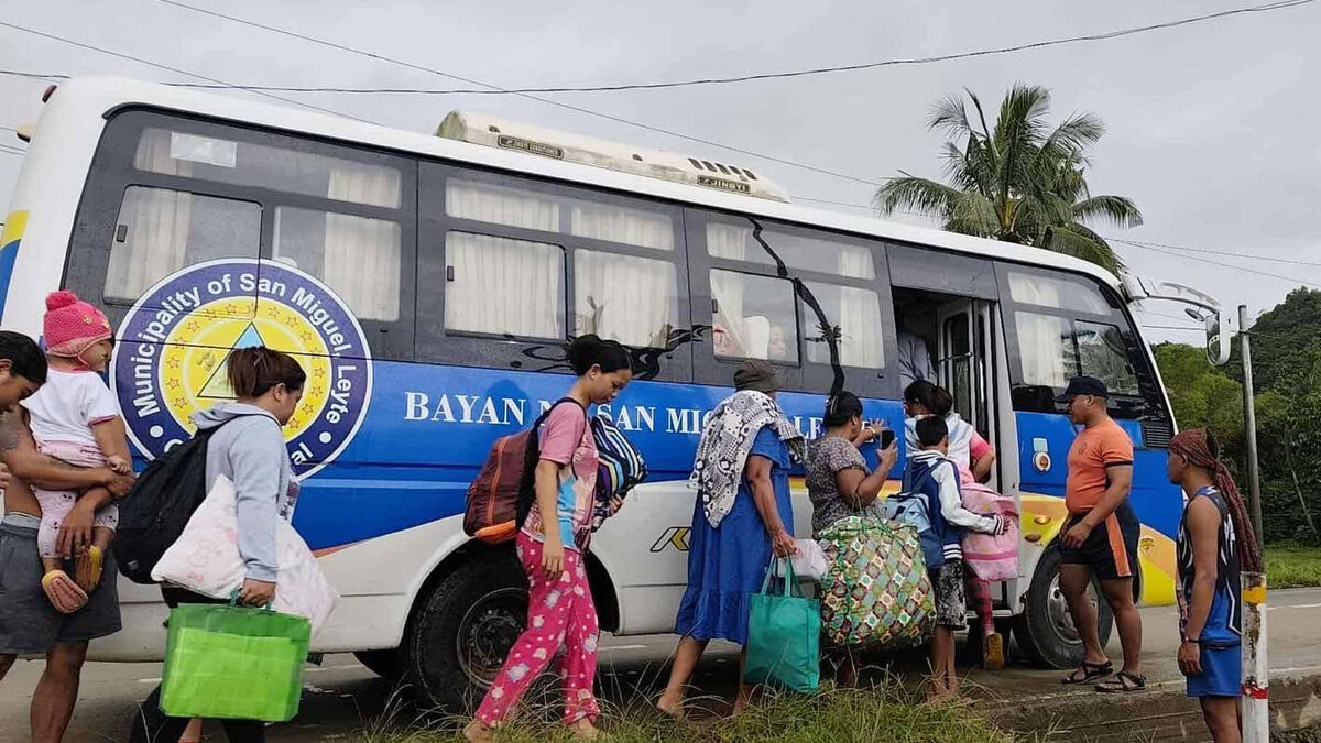 Mass evacuation as typhoon hits