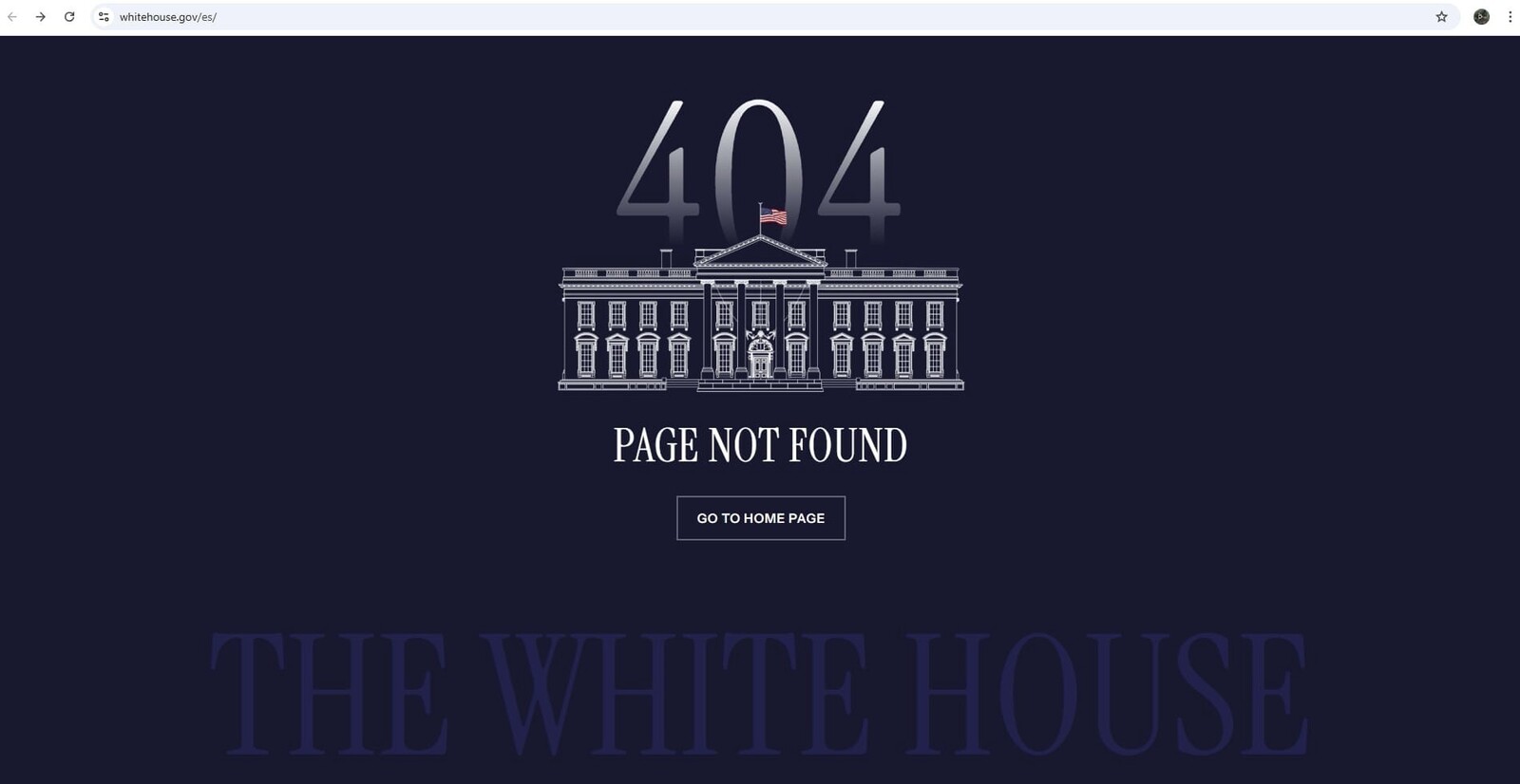 The White House shuts down