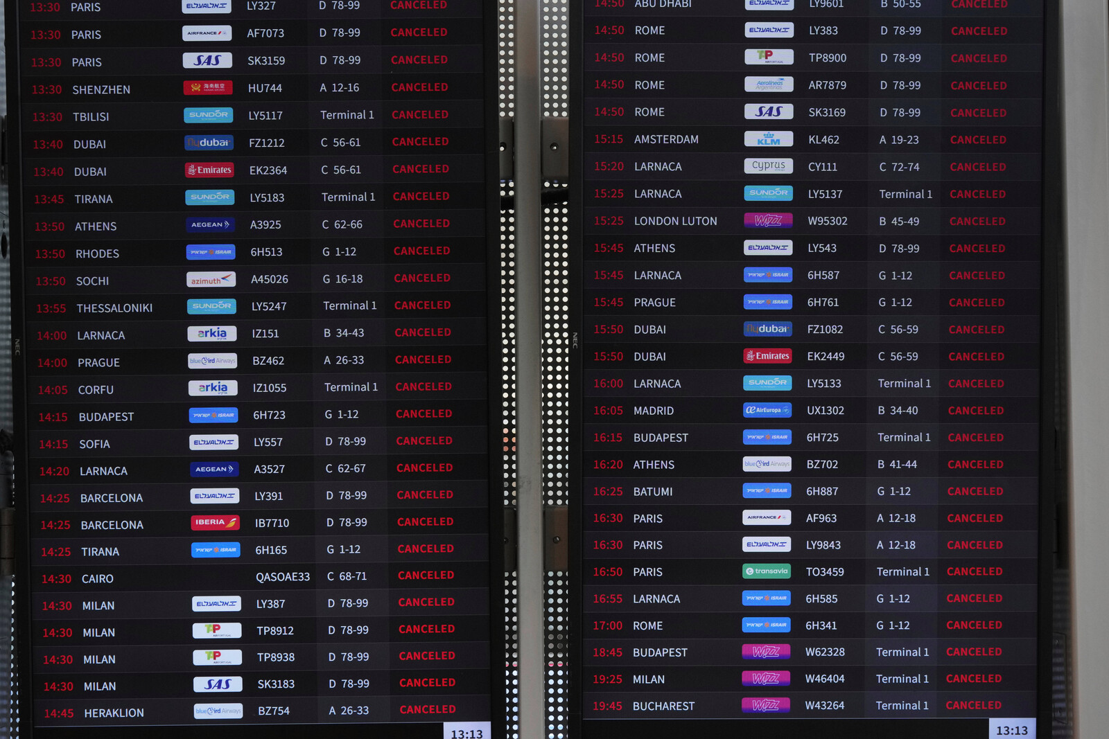 Israeli Planes Relocated to Europe