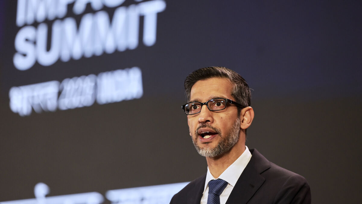 Google CEO Sundar Pichai signs