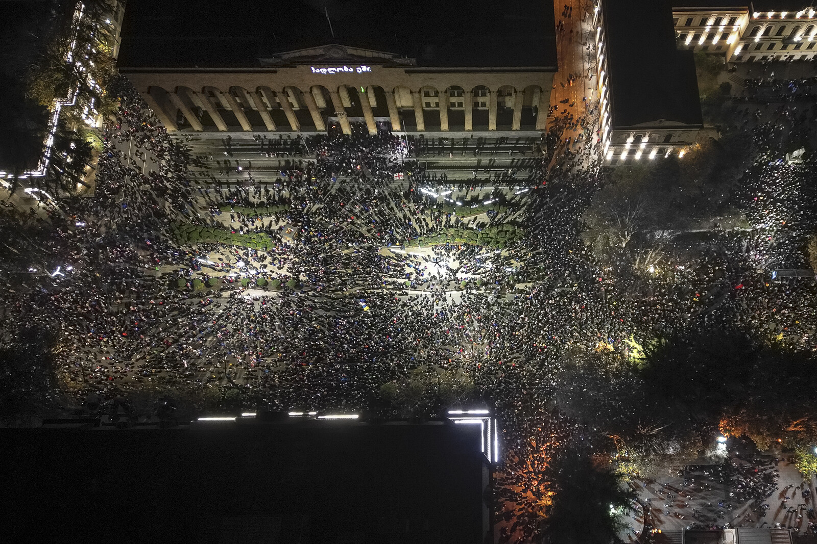 New large protests in Georgia