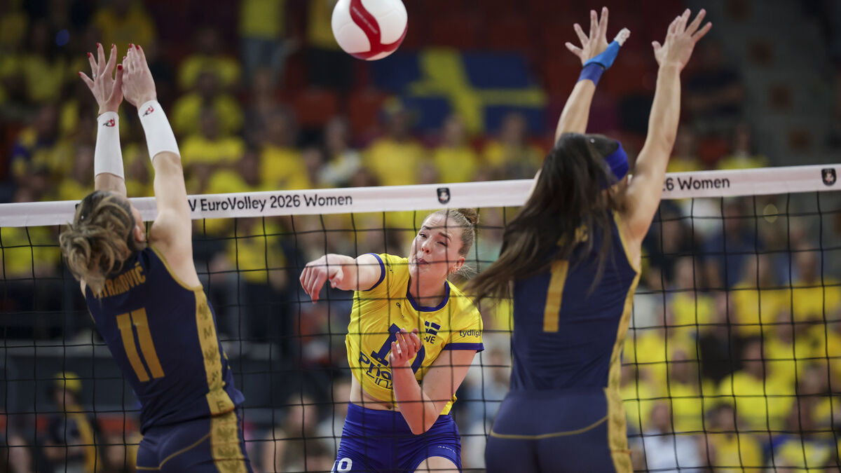 Sweden opens European Championship with 3-0 win over Montenegro in front of record crowd