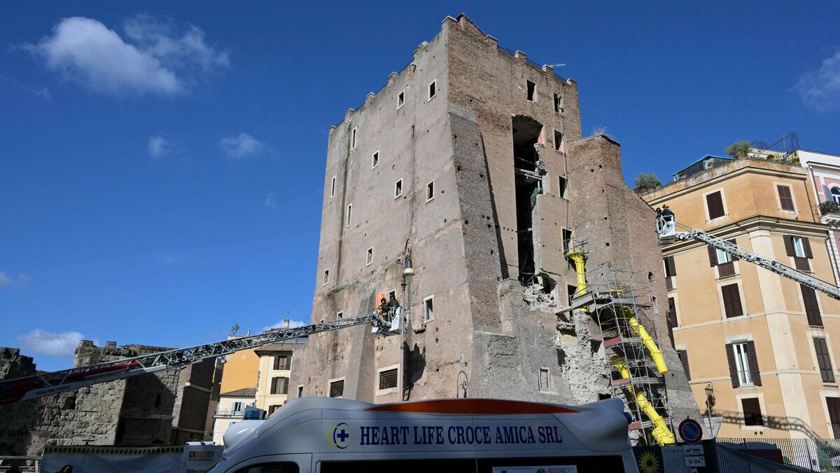 Medieval towers have collapsed in