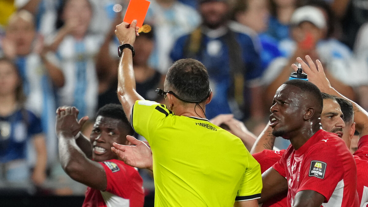 Switzerland’s Breel Embolo should never have been sent off against Argentina, says IFAB