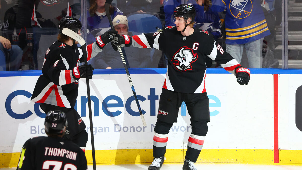 New scoring success for Rasmus Dahlin as he records second straight three-point game in Buffalo's 6-3 win over San Jose