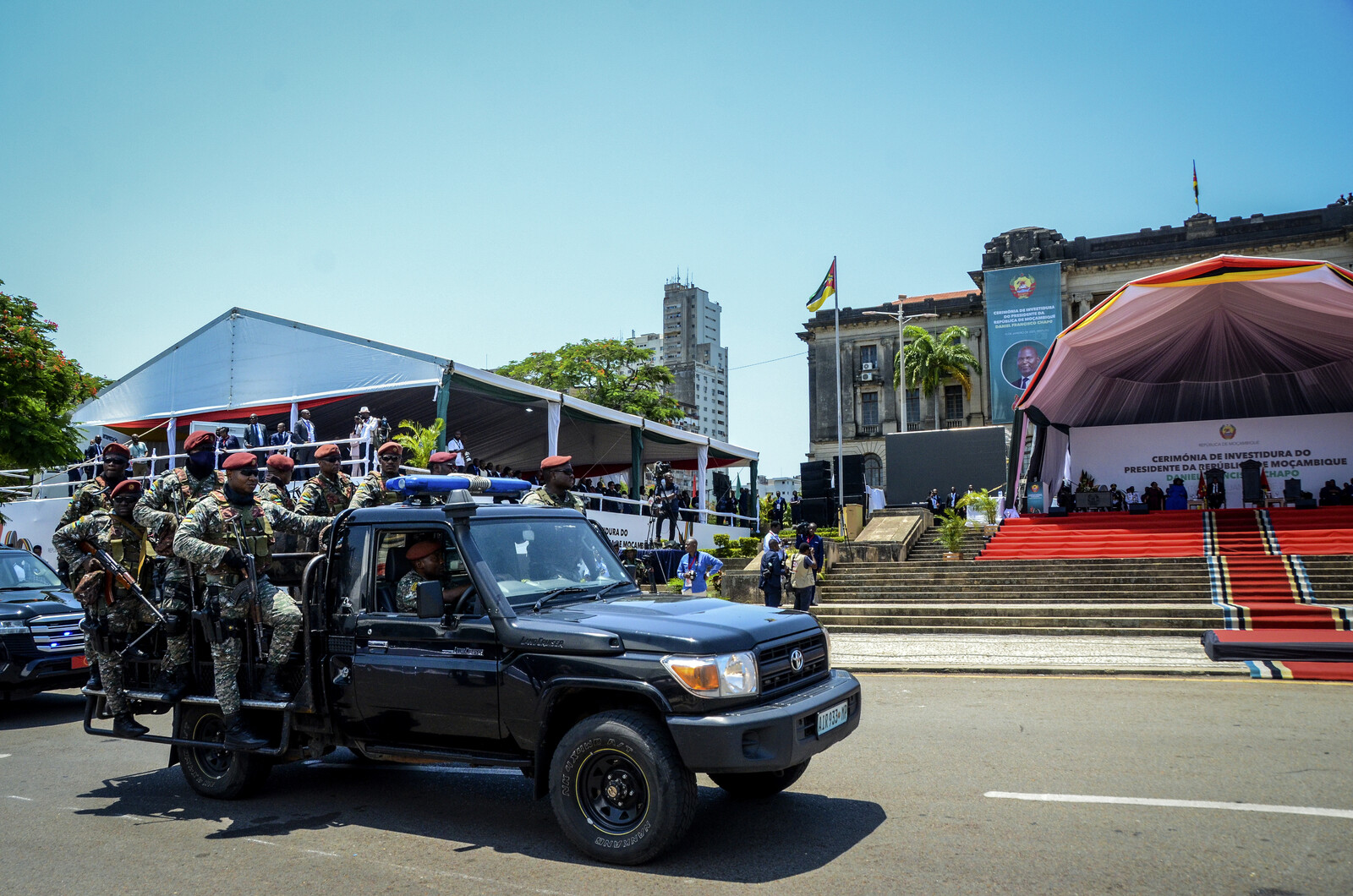 Demonstrators killed as president sworn