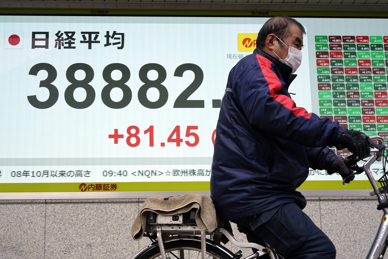 Cheerful on the Tokyo Stock Exchange