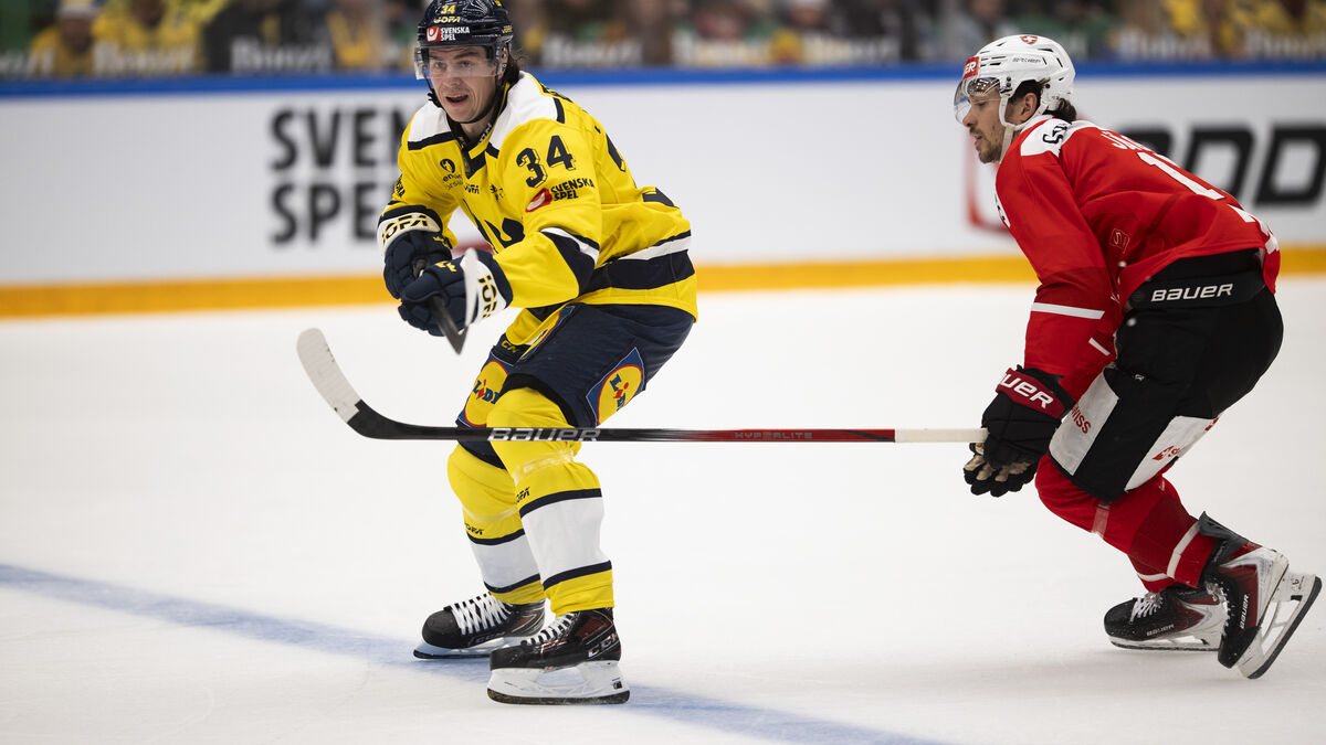 Tre Kronor's unexpected match hero, two-goal scorer Albert Johansson