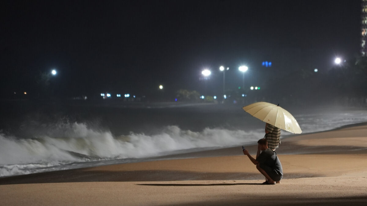 Survived after the typhoon –