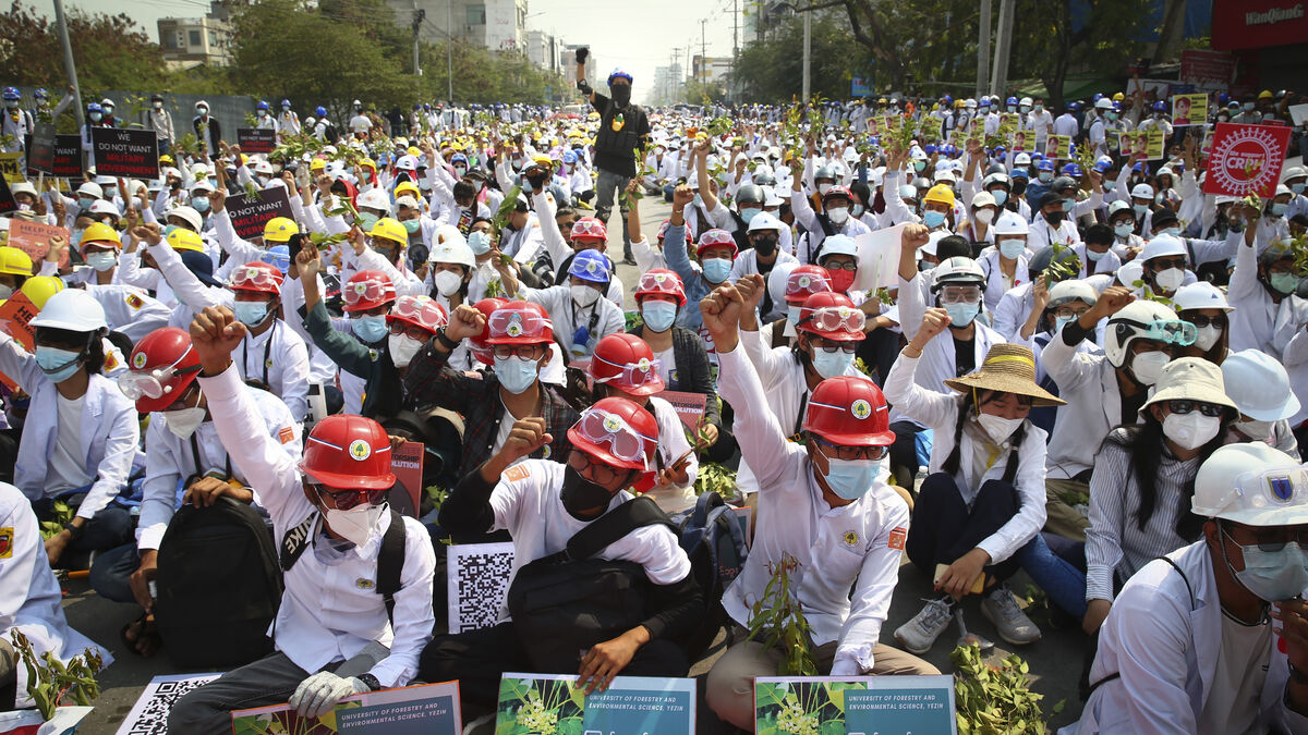 Myanmar activists sentenced to 37