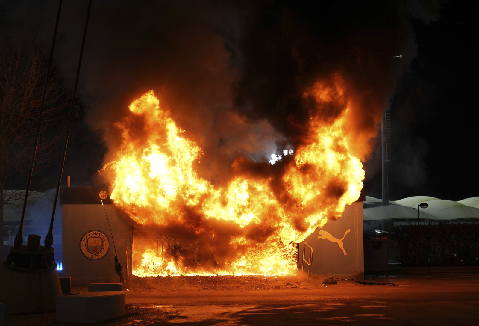 City's Club Shop in Flames - Hours Before Kickoff