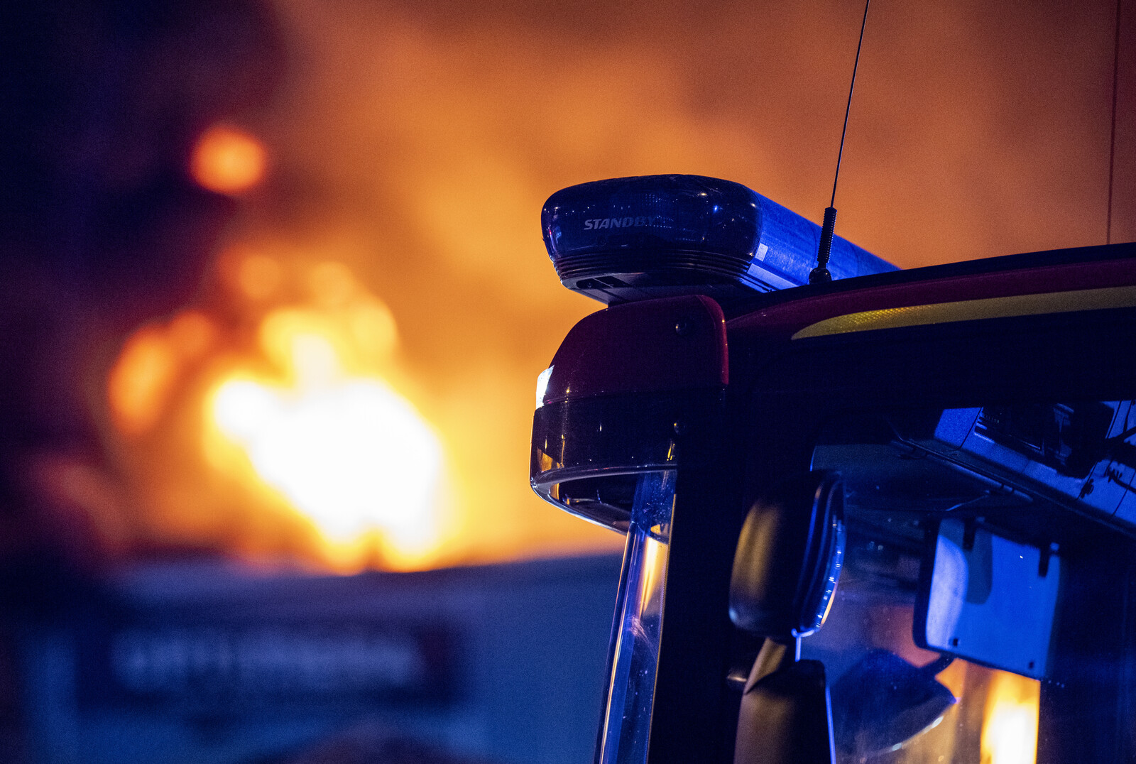 House on fire in Järvsö