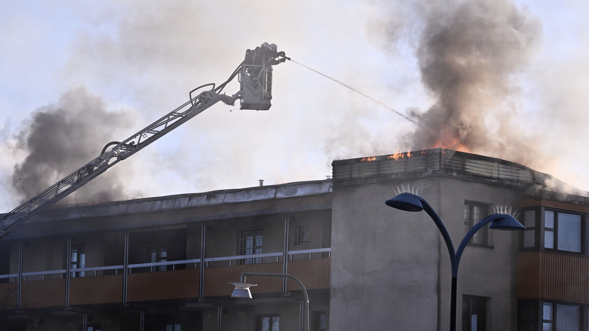 Suspected arson in Stockholm - one arrested