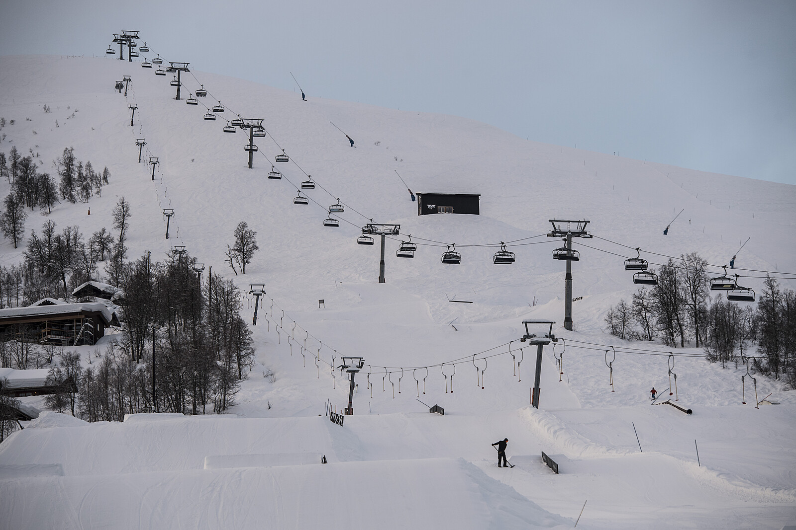 Avalanche in Ski Resort in