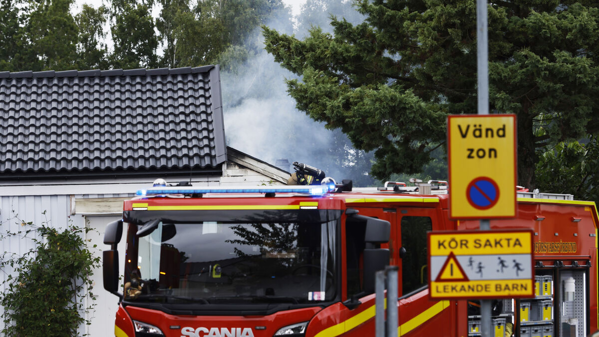 Townhouse fire in Botkyrka suspected to be arson